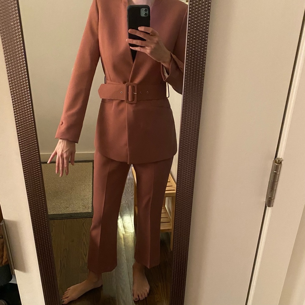 Zara Camel Blazer with Belt - Picture 4 of 8